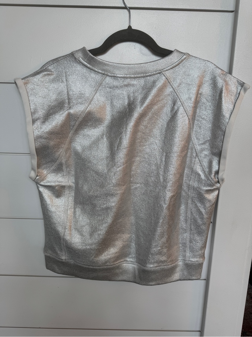Pilcro Silver Metallic Muscle Tee - Picture 3 of 7